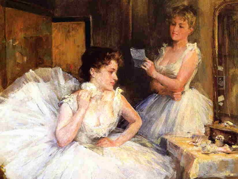 1858-Willard Leroy Metcalf - Nel camerino